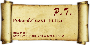 Pokoráczki Tilla névjegykártya